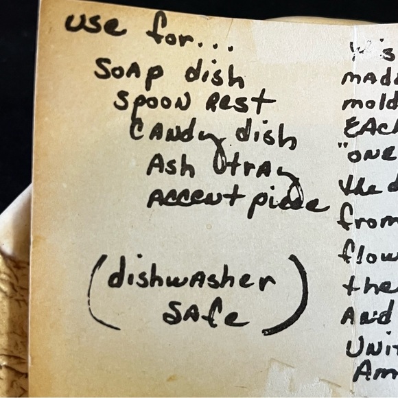 Studio Art Pottery Leaves Earthtone Soap Candy Dish Spoon Rest Ash Tray Accent - Picture 8 of 9